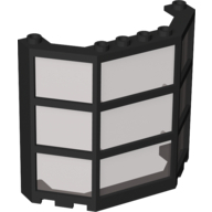 Lego výklenek s oknem 3x8x6, černá (4110082, 4114015, 4114033, 4119280, 4190498, 4196803)